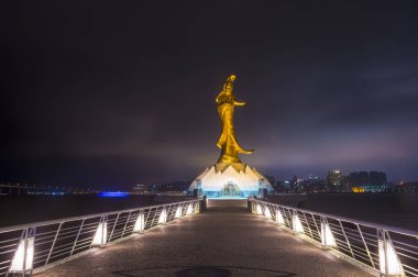 Macau - Mart 07: Guan Yin heykel Macau üzerinde 07 Mart 2018. Guan Yin Taoizm merhamet tanrıçası olarak bilinen. 