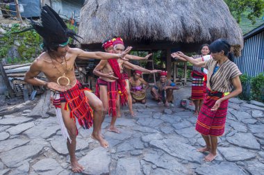 Banaue, Filipinler - Mayıs 02: Banaue 02 Mayıs 2018 Filipinler azınlıkta Ifugao insanlardan. Kuzey Filipinler dağların çoğunlukla canlı Ifugao azınlık