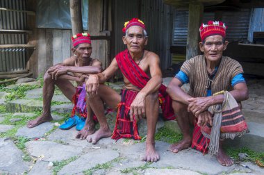 Banaue, Filipinler - Mayıs 02: Banaue 02 Mayıs 2018 Filipinler azınlıkta Ifugao insanlardan. Kuzey Filipinler dağların çoğunlukla canlı Ifugao azınlık