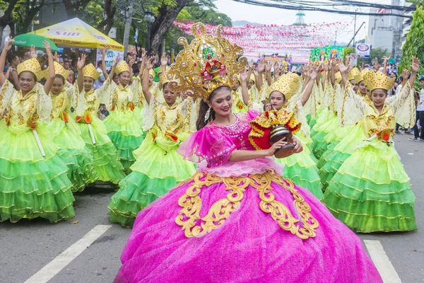 Iloilo Philippines Jan Participants Dinagyang Festival Iloilo Philippines January 2018 — стоковое фото
