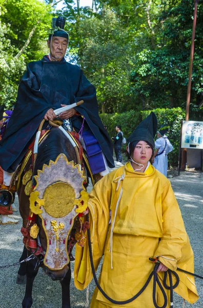 Kyoto Mayo Participantes Aoi Matsuri Kyoto Japón Mayo 2018 Aoi —  Fotos de Stock