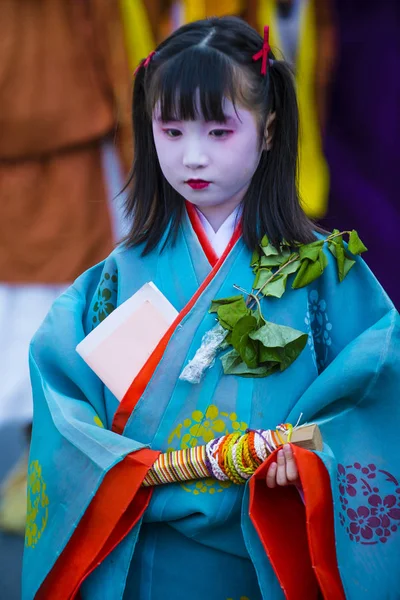 Kjóto Května Účastník Aoi Matsuri Kjótu Japonsko Května 2018 Aoi — Stock fotografie