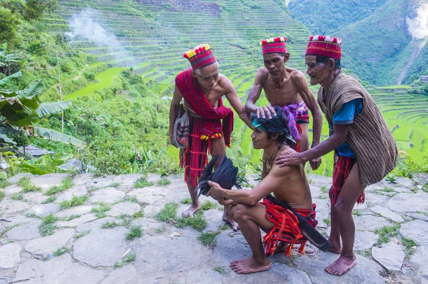 Banaue, Filipinler - Mayıs 02: Banaue 02 Mayıs 2018 Filipinler azınlıkta Ifugao insanlardan. Kuzey Filipinler dağların çoğunlukla canlı Ifugao azınlık