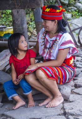 Banaue, Filipinler - Mayıs 02: Banaue 02 Mayıs 2018 Filipinler azınlıkta Ifugao insanlardan. Kuzey Filipinler dağların çoğunlukla canlı Ifugao azınlık