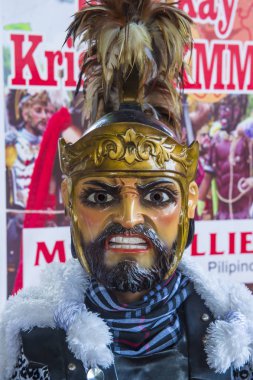 Boac, Filipinler - 30 Mart: Katılımcı Boac Marinduque adası Filipinler Moriones Festivali. Anualy kutsal hafta düzenlenen Moriones Festivali 