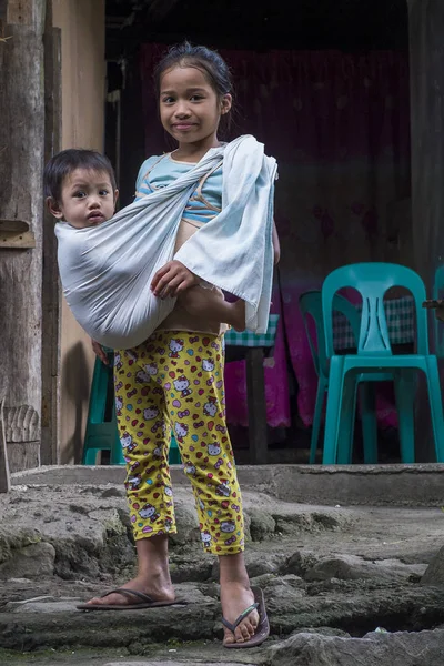 Banaue Filippijnen Mei Kinderen Van Ifugao Minderheid Banaue Filippijnen Mei — Stockfoto