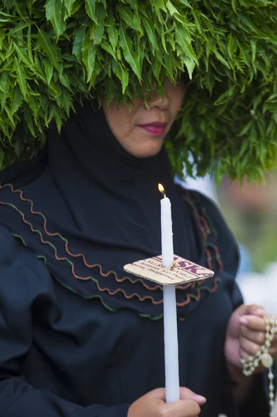 Gasan Filippijnen Maart Deelnemer Een Processie Van Goede Vrijdag Filippijnen — Stockfoto