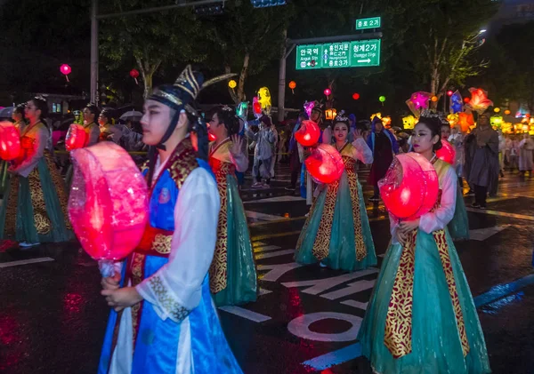 Seoul Maj Deltagarna Parad Lotus Lantern Festival Seoul Korea Maj — Stockfoto