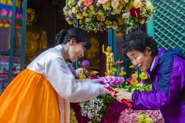 Сеул Мая Церемония Купания Будды Время Фестиваля Lotus Lantern Festival — стоковое фото