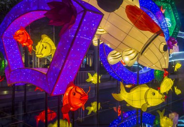 Hong Kong, Mart 05: Hong Kong bahar fener sergi 05 Mart 2018. Yıllık fener sergi Hong Kong ay yeni yıl şenlikleri bir parçasıdır