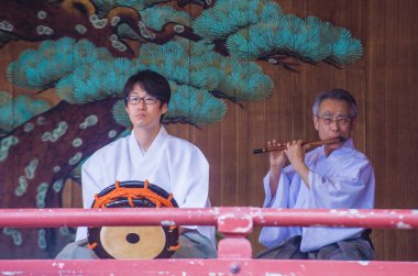 Tokyo - 19 Mayıs: Tokyo, Japonya üzerinde 19 Mayıs 2018 Kanda Matsuri katılımcılar. Kanda Matsuri Tokyo, Japonya'nın üç ana festivaller biridir