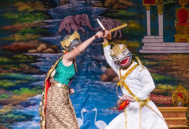 Luang Prabang, Laos - 10 Ağustos: Laos dansçılar Kraliyet Bale Tiyatrosu Luang Prabang Laos üzerinde 10 Ağustos 2018 gerçekleştirmek. 