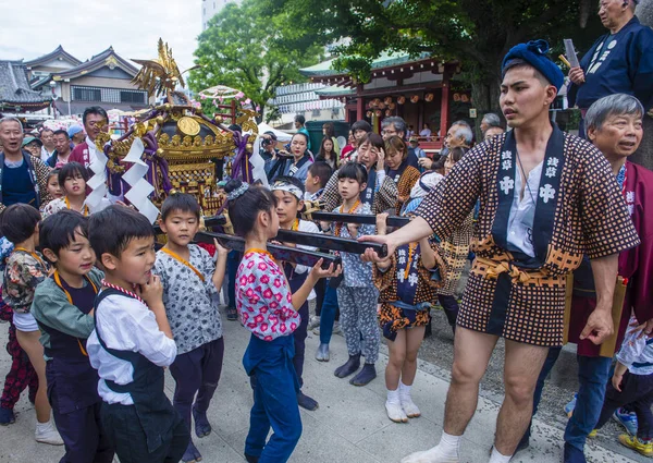 Tokyo Mai Teilnehmer Kanda Matsuri Tokyo Japan Mai 2018 Kanda — Stockfoto