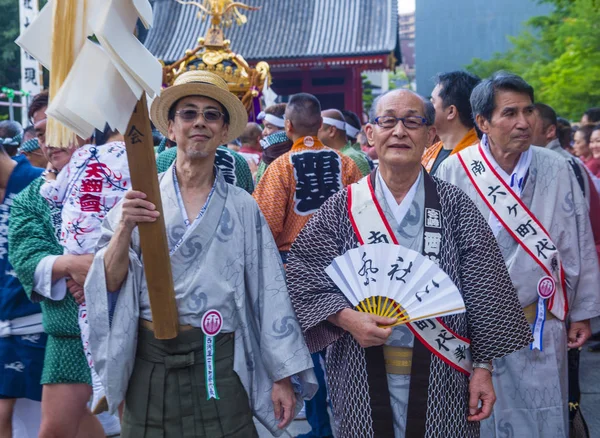 Tokio Maja Uczestnicy Kanda Matsuri Tokio 2018 Maja Kanda Matsuri — Zdjęcie stockowe