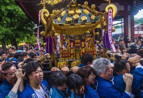 Tokyo Maio Participantes Kanda Matsuri Tóquio Japão Maio 2018 Kanda — Fotografia de Stock