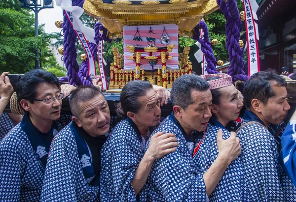 Tokyo Maio Participantes Kanda Matsuri Tóquio Japão Maio 2018 Kanda — Fotografia de Stock