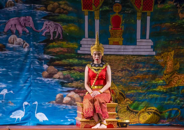 Luang Prabang Laos Ago Bailarina Laosiana Actúa Royal Ballet Theatre — Foto de Stock