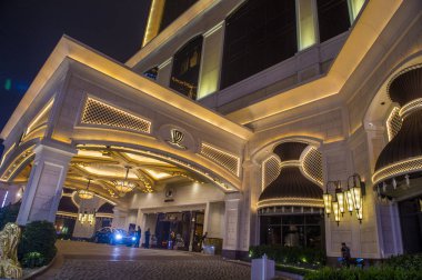 Macau - Mart 07: The Wynn Hotel ve casino Macau üzerinde 07 Mart 2018. Otel 594 adet misafir odası bulunuyor ve 2006 yılında açılan.