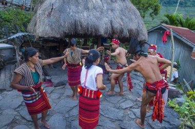 Banaue, Filipinler - Mayıs 02: Banaue 02 Mayıs 2018 Filipinler azınlıkta Ifugao insanlardan. Kuzey Filipinler dağların çoğunlukla canlı Ifugao azınlık