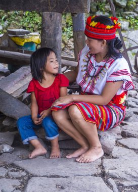 Banaue, Filipinler - Mayıs 02: Banaue 02 Mayıs 2018 Filipinler azınlıkta Ifugao insanlardan. Kuzey Filipinler dağların çoğunlukla canlı Ifugao azınlık
