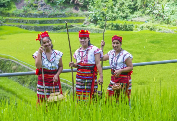 Banaue Filipiny Maja Kobiety Mniejszości Ifugao Pobliżu Tarasy Ryżowe Banaue — Zdjęcie stockowe