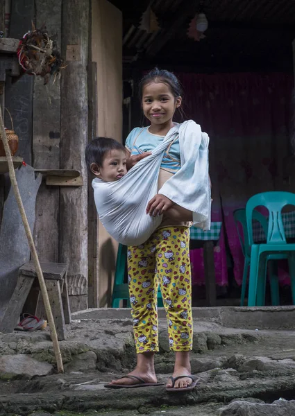 Banaue Filippijnen Mei Kinderen Van Ifugao Minderheid Banaue Filippijnen Mei — Stockfoto