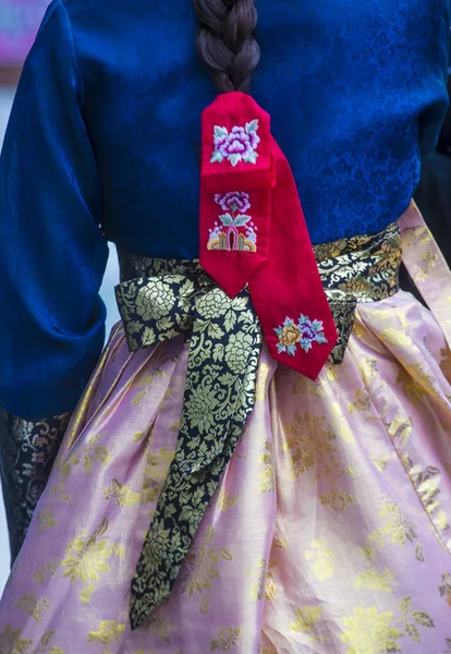 Σεούλ Μαΐου Hanbok Ρούχα Στη Σεούλ Της Κορέας Στις Μαΐου — Φωτογραφία Αρχείου