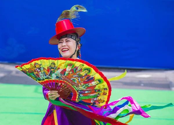 Seúl Mayo Participante Una Presentación Cultural Durante Festival Linterna Loto — Foto de Stock