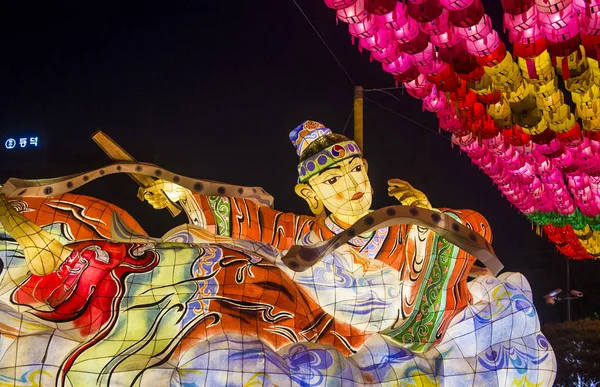 Seúl Mayo Colorida Decoración Linternas Templo Jogyesa Durante Festival Linternas —  Fotos de Stock