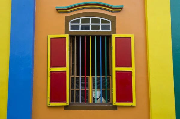 Singapore Feb Dettagli Colorati Edificio Little India Singapore Febbraio 2018 — Foto Stock