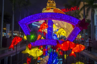 Hong Kong, Mart 05: Hong Kong bahar fener sergi 05 Mart 2018. Yıllık fener sergi Hong Kong ay yeni yıl şenlikleri bir parçasıdır