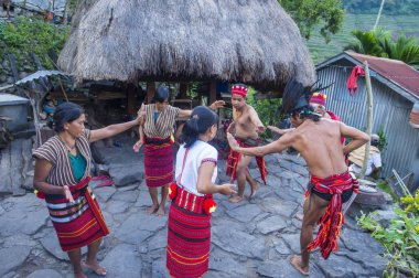 Banaue, Filipinler - Mayıs 02: Banaue 02 Mayıs 2018 Filipinler azınlıkta Ifugao insanlardan. Kuzey Filipinler dağların çoğunlukla canlı Ifugao azınlık
