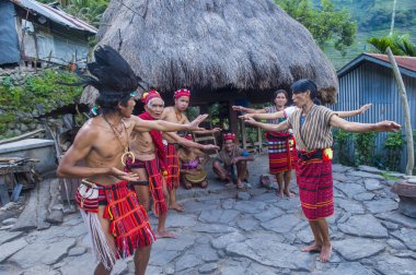 Banaue, Filipinler - Mayıs 02: Banaue 02 Mayıs 2018 Filipinler azınlıkta Ifugao insanlardan. Kuzey Filipinler dağların çoğunlukla canlı Ifugao azınlık