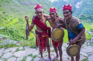 Banaue, Filipinler - Mayıs 02: Banaue 02 Mayıs 2018 Filipinler azınlıkta Ifugao insanlardan. Kuzey Filipinler dağların çoğunlukla canlı Ifugao azınlık