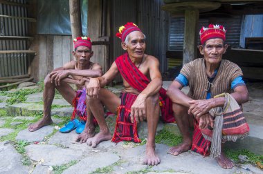 Banaue, Filipinler - Mayıs 02: Banaue 02 Mayıs 2018 Filipinler azınlıkta Ifugao insanlardan. Kuzey Filipinler dağların çoğunlukla canlı Ifugao azınlık