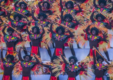 Manila, Filipinler - 27 Nisan: Aliwan fiesta üzerinde 27 Nisan 2018 Manila Filipinler katılımcılar. Aliwan Fiesta farklı kültürel festivaller Filipinler toplar yıllık bir olaydır