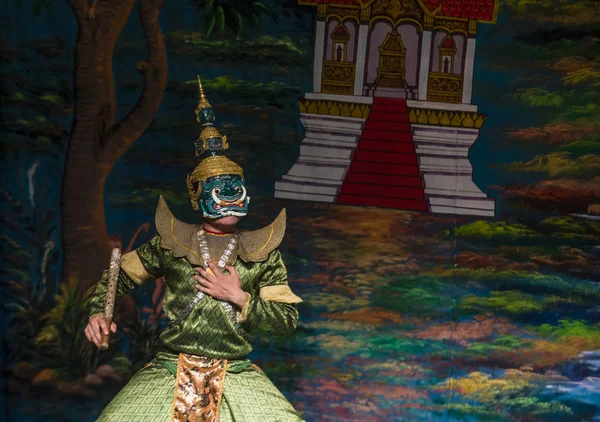 Луанг Прабанг Лаос Серпня Лаоський Танцюрист Виконувати Royal Балетного Театру — стокове фото