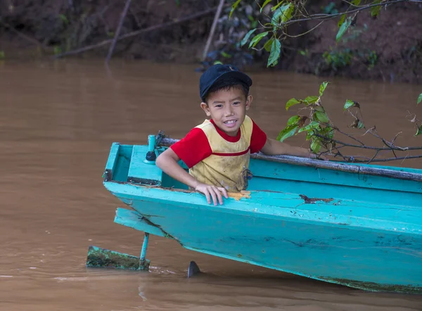 Luang Prabang Laos Aug Laotiaanse Visser Aan Mekong Rivier Luang — Stockfoto