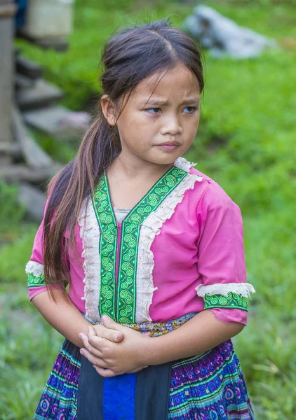 Bam Ouan Laos Augustus Meisje Van Hmong Minderheid Bam Ouan — Stockfoto