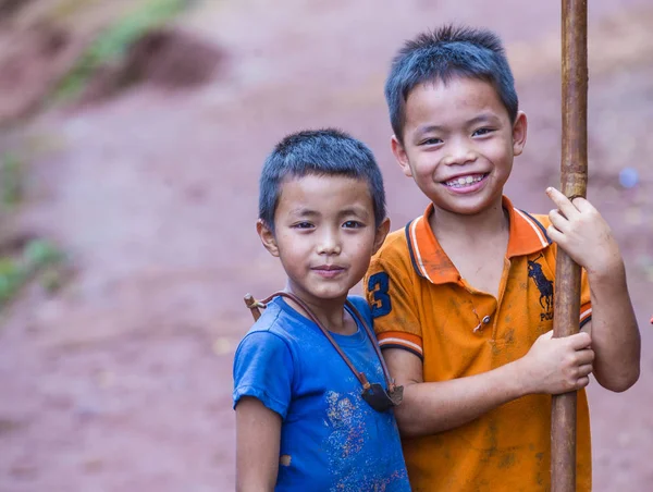 Bam Phoansa Laos Aug Laotian Children Village Bam Phoansa Laos — Stock Photo, Image