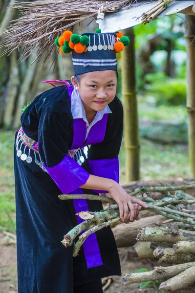 Bam Ouan Laos Aug Girl Hmong Minority Bam Ouan Village — Stock Photo, Image