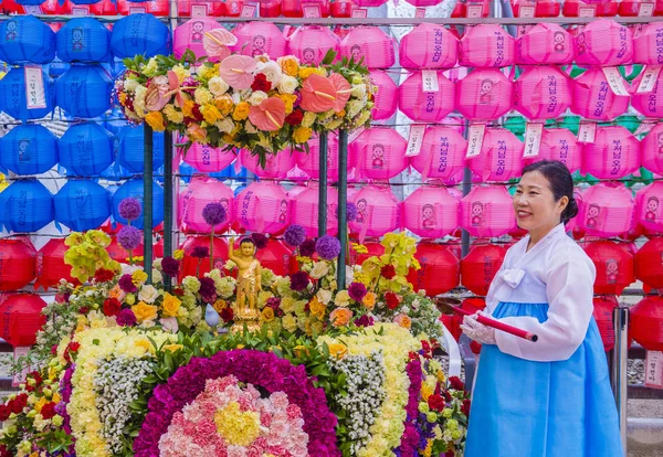 Сеул Мая Церемония Купания Будды Время Фестиваля Lotus Lantern Festival — стоковое фото