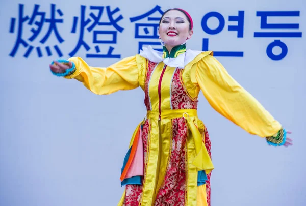 Seoul Mayıs Katılımcı Bir Kültür Performans Lotus Lantern Festivali Seul — Stok fotoğraf