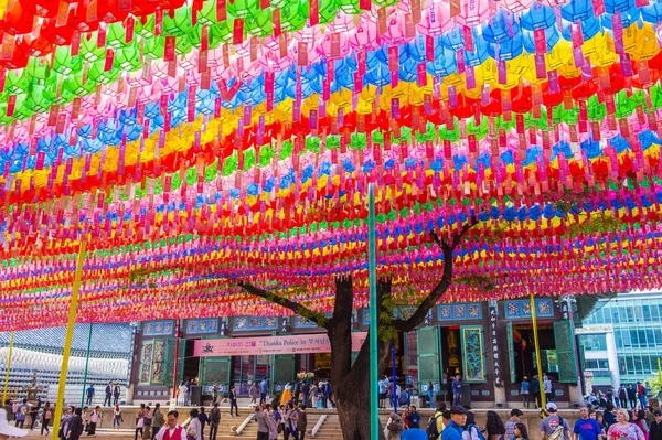 Seoul Mai Décoration Lanterne Colorée Temple Jogyesa Lors Lotus Lantern — Photo