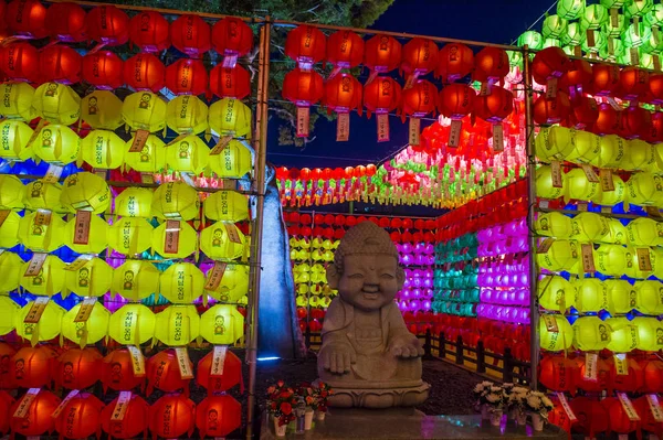 Seoul May Colorful Lantern Decoration Jogyesa Temple Lotus Lantern Festival — Stock Photo, Image