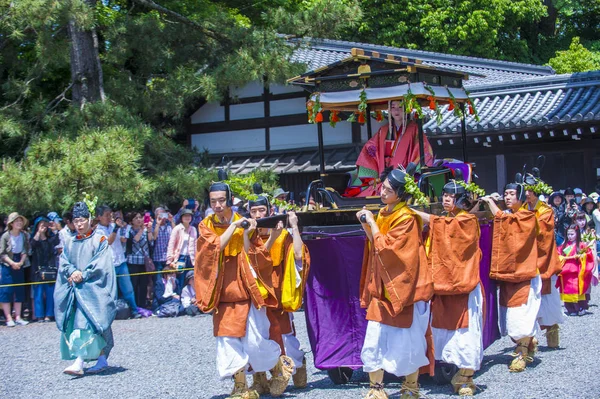 Kyoto May Participants Aoi Matsuri Kyoto Japan May 2018 Aoi — Stock Photo, Image