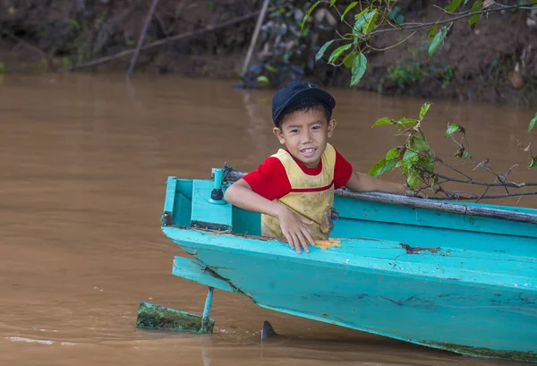 Luang Prabang Laos Ağustos Laos Balıkçı Luang Prabang Laos Mekong — Stok fotoğraf