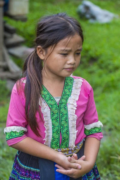 Bam Ouan Laos Augustus Meisje Van Hmong Minderheid Bam Ouan — Stockfoto