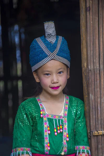 Bam Ouan Laos August Mädchen Aus Der Hmong Minderheit Bam — Stockfoto