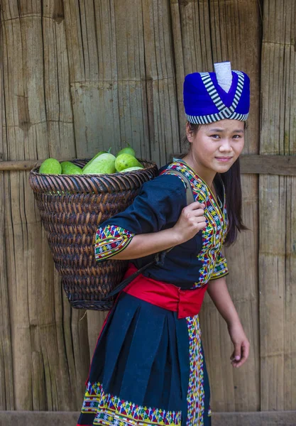 Bam Ouan Laos Srpna Dívka Hmong Menšin Bam Ouan Vesnici — Stock fotografie